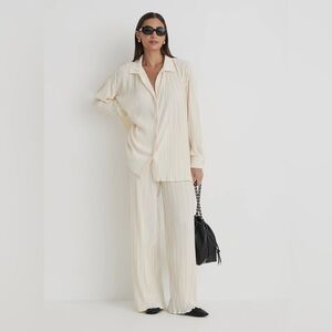 4th & Reckless Matching set plisse bridal ivory
